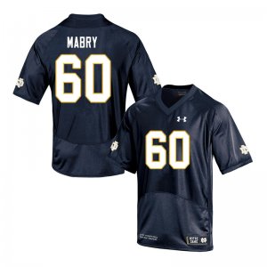 Notre Dame Fighting Irish Men's Cole Mabry #60 Navy Under Armour Authentic Stitched College NCAA Football Jersey MFK5699AU